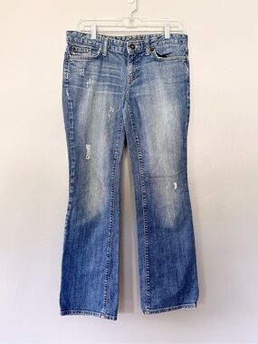 Gap Premium Bootcut Jeans 2011 Light Wash Distressed Size 6/28L